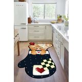 Homefesto Özel Tasarım, Kaymaz Taban, İnce, Yıkanabilir, Dekoratif Modern Mutfak Halısı WOOKECE1578
