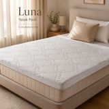 Homefy Luna Ortopedik Sünger Yatak Şiltesi Yatak Pedi Topper Uyku Pedi - 150 x 200 cm - Beyaz