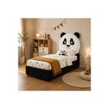 Homefy Panda Çocuk Baza Başlık ve Yatak Seti (3'lü Set) 90x190 Ölçü