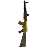 Home&Game Ahşap Cs - Go AK47 Gold Skin Kaplama Lastik Atan Oyuncak