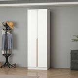 Homeizi Alin 2 Kapaklı Beyaz Gardırop Suntalam Malzeme Modern Tasarım Ayna Yok