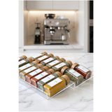 HomeJamin 4 Adet Çekmece Içi Baharatlık Düzenleyici Stand 30x13cm (Kavanozlar Dahil Değildir)