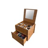 Homejamin Beauty Makyaj Aynalı 7 Gözlü Ahşap Takı Makyaj Masası Organizeri Düzenleyici Cenaniz, Homejamin, Ceviz