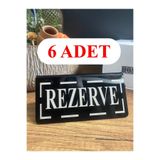 HomeJamin Pleksi Masa Üstü Rezerve Yazısı Üçgen Siyah 6 Adet