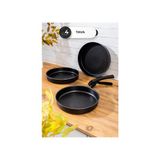 Homekolik 3'lü Granit Tava Seti - 28 Cm, 30 Cm, 32 Cm Alüminyum Malzeme ile Ergonomik Tasarım - Siyah