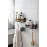 Homekolik Yapışkanlı Banyo Rafı 2’li | Delmeye Son Duş Rafı Organizer | Plastik Şampuanlık & Banyo Düzenleyici