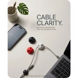 Homeland 3'lü Kendinden Yapışkanlı Silikon Kablo Düzenleyici | Kablo Organizer | 3 cm - 3 Adet