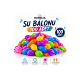 HOMELIA 100 Adet Renkli Su Balonu - Karışık Renkli Yaz Eğlencesi
