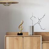 homelifestyle® Art (Resin, Sol Anahtarı Heykeli, Altın Sarı & Siyah, 4,9 x 5,8 x 17,3 cm)