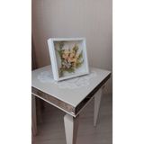 homeliva 25x25 Cm MDF Arka Ayaklı Gül Saklama Çerçevesi Anı Kutusu! Gül kutusu İsteme Çiçegi Çerçevesi