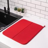 Homelka Mutfak için bulaşıklık matı, lavabo, farklı amaçlar için bulaşık kurutma matı, şık ve etkili pratik bulaşık matı 45 x 36 x 0,6 cm, şarap rengi