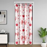 Homemissing 106 x 203 cm Fiyonk Isı Yalıtımlı Geçici Oda Bölücü, Kawaii Aşk Baskılı Dolap Örtüsü, Tatlı Kiraz Yatak Odası Oturma Odası, Pembe, Kırmızı