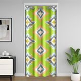 Homemissing 86 x 203 cm Yeşil Güneybatı Aztek Kapı Perdesi Kapı Geçidi Gizlilik Geometrik Vintage Dolap Örtüsü Bohem Boho Egzotik Rustik Soyut Oda Bölücü Perde Örtüsü %30 -%50 Karartma Tonları