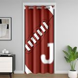 Homemissing Amerikan Futbolu Kapı Perdesi Kapı Pencere için 106x203 cm İlk harf J Isı Yalıtımlı Geçici Oda Bölücüler Yakut Spor Dolap Örtüsü Yatak Odası Oturma Odası Mikrofiber