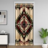 Homemissing Aztec Western Southwest Yerli Kapı Perdesi Gizlilik Tribal Etnik Dolap Örtüsü Yatak Odası için Bohem Tarzı Oda Bölücü Perde 132 x 203 cm Geometrik Karartma