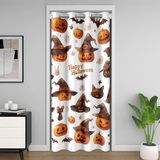 Homemissing Balkabağı Fener %30-%50 Karartma Yalıtımlı Termal Perde 86 x 203 cm Çocuklar Mutlu Cadılar Bayramı Oda Bölücü Perde Koruma Otobüs veya Şeker Sihirbazı Pencere Tedavileri