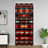 Homemissing Batı Aztek Kapı Perdesi Gizlilik 1 Panel, 106 x 203 cm Çiftlik Evi Güneybatı Egzotik Tarzı Klozet Örtüsü Tribal Kızılderili Kızılderili %30 -%50 Karartma Karartma Odası Bölücü Perde