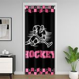Homemissing Buz Hokeyi Kapı Perdesi Kapı Perdesi Gizlilik Buz Sporları Oyunları Dolap Örtüsü Puck Hokey Odası Bölücü Perde 132 x 213 cm Manda Kontrol Yatak Odası Oturma Odası Pembe Pencere