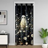 Homemissing Cadılar Bayramı Kapı Perdesi Gizlilik 86x203cm 1 Panel Korku Temalı Sevimli Hayalet %30 -%50 Oda Bölücü Perde Gardon Çiçek Dolap Örtüsü Yatak Odası Oturma Odası için Karbon Siyahı Kapılar