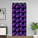 Homemissing Cadılar Bayramı Temalı Yarasalar Oda Bölücü Perde Mor Hayvan Yarasalar Baskılı Kapı Perdesi Gizlilik 106x203 cm Erkek Çocuklar için Mutlu Cadılar Bayramı %30 -%50 Oda Karartma Kapı