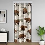 Homemissing Camo Ayı Kapı Kapı Kapı Pencere 106x203cm Vahşi Hayvan Kamuflaj Isı Yalıtımlı Geçici Oda Bölücüler Rustik Kabin Ülke Dolap Kapağı Ayı Yatak Odası Oturma Odası Camper Mikrofiber