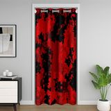 Homemissing Camo Kapı Perdesi Kapı Pencere 106x203 cm Kabin veya Rustik Köşk Isı Yalıtımlı Geçici Oda Bölücüler Çiftlik Evi Yatak Odası Oturma Odası Siyah Kırmızı Mikrofiber