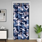 Homemissing Camo Kapı Perdesi Kapı Perdesi Gizlilik Kabin veya Rustik Orman Evi Dolap Örtüsü Yatak Odası Oturma Odası Avcılık Odası Bölücü Perde 150 x 203 cm Çiftlik Evi Karartma Mavi Ev Dekoru