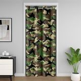 Homemissing Camo Kapı Perdesi Kapı Perdesi Gizlilik Kamuflaj Dolap Örtüsü Askeri Stil Oda Bölücü Perde 106x203 cm Dış Kapı Yatak Odası Oturma Odası Amry Yeşil Siyah Pencere Uygulamaları