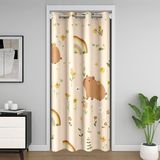 Homemissing Capybara Kapı Perdesi Kapı Perdesi Gizlilik Sarı Kır Çiçeği Dolap Örtüsü Gökkuşağı Desenli Oda Bölücü Perde 132x213 cm Botanik Arı Hayvan Temalı Yatak Odası Oturma Odası Rustik Yaban