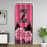 Homemissing Cheering Team Kapı Perdesi Kapı Penceresi için 132 x 213 cm Başlangıç Harfi Z Isı Yalıtımlı Geçici Oda Bölücüler Jimnastik Dolap Örtüsü Parlak Yıldızlar Pembe Oturma Odası Mikrofiber