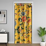 Homemissing Çiçek Yaylı Kapı Perdesi Kapı Perdesi Oturma Odası için Papatya Dolap Örtüsü Botanik Çiçek Baskılı Oda Bölücü Perde 150 x 203 cm Doğal Temalı Karartma Karartma Ev Dekoru
