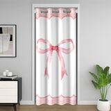 Homemissing Çocuk Pembe Fiyonklu Dolap Kılıfı 150x203 cm 1 Panel, Rüya Gibi Prenses Kapı Perdesi Kapı Perdesi Kapı Gizliliği için Sevimli Fiyonklu Oda Bölücü Perde Erkek Kız Sevimli Koket Fiyonk Düğüm