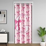 Homemissing Coquette Pembe Fiyonklu Kapı Perdesi Giriş Gizlilik için İlk Harf Yay G Dolap Örtüsü Prenses Monogramlı Oda Bölücü Perde 86 x 203 cm Yatak Odası Oturma Odası Pencere Uygulamaları