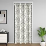 Homemissing Erkek Kız Çocuk Damask Dolap Örtüsü 150 x 203 cm 1 Panel, Bohem Egzotik Kapı Perdesi Kapı Gizliliği Çocuklar için Vintage Çiçekli Oda Bölücü Perde Gainsboro Gençler