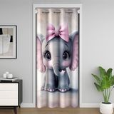 Homemissing Fil Kapı Perdesi Kapı Gizliliği için Sevimli Hayvanlar Dolap Örtüsü Karikatür Oda Bölücü Perde 106x203 cm Yatak Odası Oturma Odası Pencere Uygulamaları