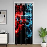 Homemissing Gamer %30-50 Karartma Perdesi 106 x 203 cm Oyun Kapı Perdeleri Gizlilik Oyun Odası Dekoru Oyun Padi Oyun Kumandası Oda Bölücü Perde Oda Dekoru Oyun Hediyeleri Kırmızı Pencere Uygulamaları