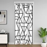 Homemissing Geometrik Çizgili Kapı Perdesi Gizlilik 150x203cm Modern Şerit Hattı Oda Bölücü Perde Soyut Sanat Dolap Kapağı Lüks Pencere Uygulamaları