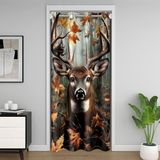 Homemissing Geyik avı kapı perdesi kapı kapısı için gizlilik Camo kamuflaj dolap örtüsü rustik oda bölücü perde 150x203cm yatak odası oturma odası pencere uygulamaları