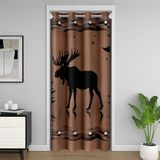 Homemissing Geyik Kapı Perdesi Kapı Pencere için 150x203cm Geyik Isı Yalıtımlı Geçici Oda Bölücüler Yaban Hayatı Avcılık Dolap Kapağı Rustik Kabin Yatak Odası Oturma Odası Mikrofiber