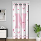 Homemissing Giriş Penceresi için Başlangıç Harfi N Kapı Perdesi 150x203cm Pembe Yay Isı Yalıtımlı Geçici Oda Bölücüler Kawaii Ilmek Dolap Örtüsü Yatak Odası Oturma Odası Mikrofiber