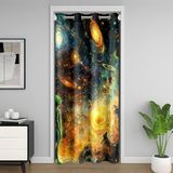 Homemissing Gizlilik için Yeşil Uzaylı Kapı Perdesi 150 x 203 cm Galaksi Dış Mekan %30-%50 Oda Karartma Perdeleri Çocuklar Erkek Çocuklar için Dış Uzay Gezegen Oda Bölücü Perde Örtüsü Galaxy Universe