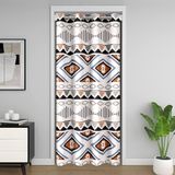 Homemissing Güneybatı Kapı Perdesi Kapı Gizliliği için 106x203 cm Geometrik Dolap Kapı Örtüsü Perde Dekor için Kabile Odası Bölücü Perde Kapağı Kızılderili Tasarımı Beyaz Pencere Uygulamaları