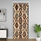Homemissing Haki Güneybatı Aztek Kapı Perdesi Kapı Geçidi Gizlilik Vintage Dolap Örtüsü Rustik Batı Odası Bölücü Perde 132 x 213 cm Bohem Boho Tribal Yatak Odası Kahverengi Siyah Pencere Uygulamaları