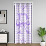 Homemissing İlk Harf R Kapı Perdesi Pencere 106 x 203 cm Mor Fiyonk Damalı Isı Yalıtımlı Geçici Oda Bölücüler Prenses Fiyonk Gardırop Örtüsü Yatak Odası Oturma Odası Mikrofiber