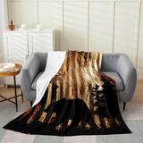 Homemissing Kanepe Erkek Kız Çocukları için Ayı Peluş Battaniye Vahşi Hayvan Flanel Polar Battaniye Çift Kişilik 152 cm x 200 cm Rustik Kabin Ülke Tüm Sezon Yatak Battaniyesi Çiftlik Evi Bayrağı
