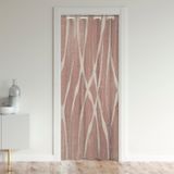 Homemissing Kapı Gizliliği için Şerit Kapı Perdesi Geometrik Şerit Çizgiler Dolap Kapı Örtüsü Perde Oturma Odası Dekor Ventage Pembe Oda Bölücü Perde Örtüsü Retro Pencere Uygulamaları 106x203 cm
