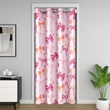 Homemissing Kapı Perdesi Kapı Perdesi Kapı Gizliliği için Çiçekli Dolap Örtüsü Sevimli İlmek Oda Bölücü Perde 86x203 cm Kawaii Yatak Odası Oturma Odası Kişiselleştirilmiş İlk Harf Pencere Uygulamaları