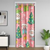 Homemissing Karikatür Noel Baba Kapı Perdesi Gizlilik Noel Ağacı ve Kar Tanesi Dolap Örtüsü Oda Bölücü Perde 86x203 cm Sevimli Yatak Odası Oturma Odası Noel Pencere Uygulamaları