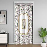 Homemissing Kişiselleştirilmiş İlk O Kapı Perdesi Kapı Pencere için 106x213cm Pembe Çiçekli Isı Yalıtımlı Geçici Oda Bölücüler Sevimli Çiçekler Dolap Kapağı Monogramlı Yatak Odası Oturma Odası