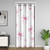 Homemissing Kızlar için Pembe Fiyonklu Kapı Perdesi Gizlilik Rüya Gibi Prenses Fiyonk 86 x 203 cm 1 Panel Klozet Kapağı Çocuklar Erkek Kızlar için Sevimli Papyon Odası Bölücü Perde Yatak Odası Oturma